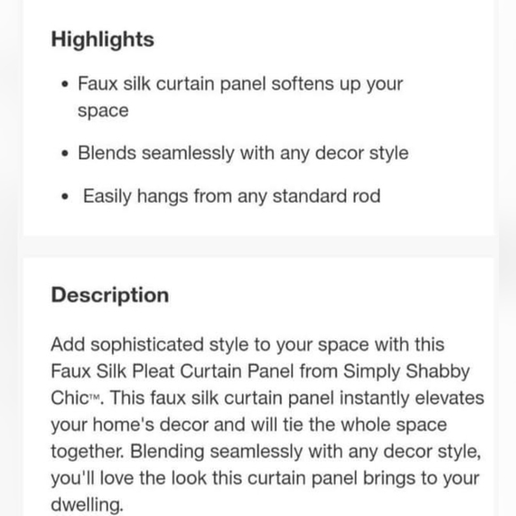 Light Pink Faux Silk Curtains (2 panels included) - Picture 3 of 4